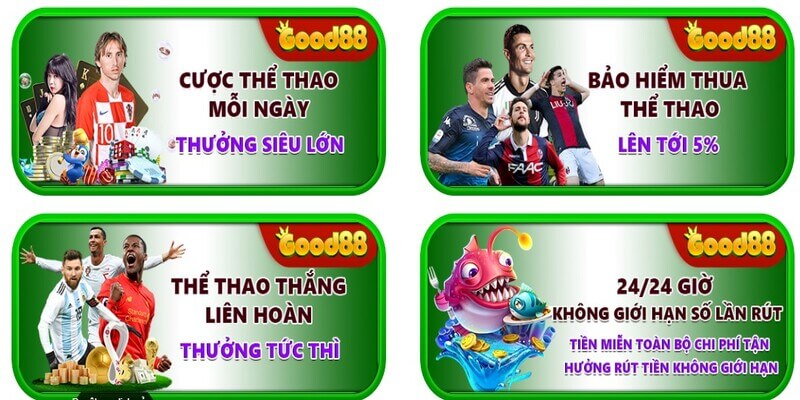 Khuyến mãi dành tặng sảnh thể thao Good88 siêu hấp dẫn